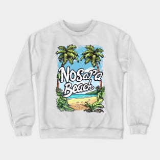 Escape to Nosara Beach: Tropical Landscape Art 🏖️ Crewneck Sweatshirt